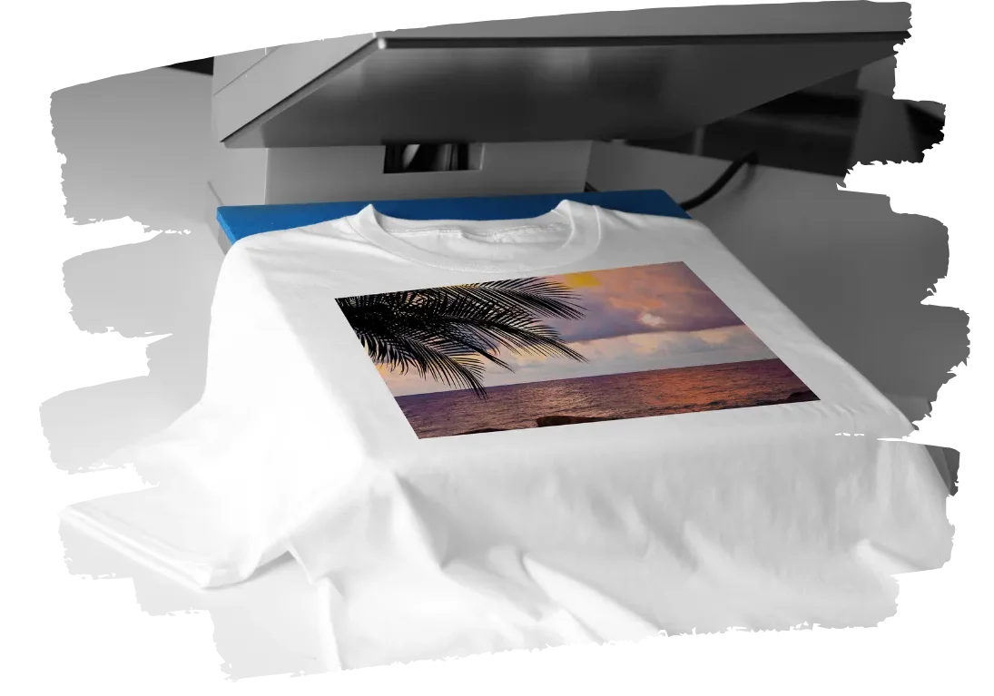Artistic T-shirt design concept featuring the phrase “Move With Ambition” with creative brushstroke framing